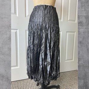 Vintage Y2K Metallic Taffeta Long Skirt